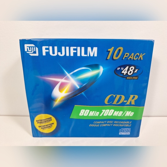FUJIFILM CD-R 10 PACK 700MB 80 MIN NEW SEALED - Picture 1 of 9